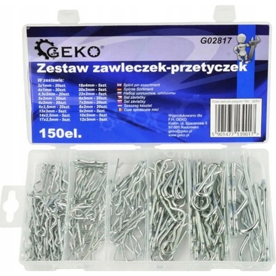 Závlačky sada 150ks G02817 GEKO