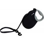 alcott Expedition retractable leashes - автоматичен повод с мека дръжка Експедиция, ЧЕРЕН, размер S/M - дължина на повода 7, 3 м - подходящо за кучета до 29, 4 кг EXSMBK