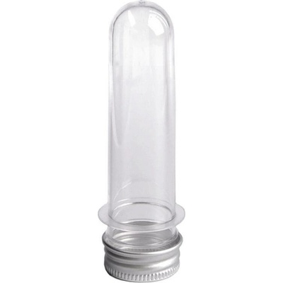 Plastová lahvička / zkumavka se šroubovacím víčkem transparent 12 ks