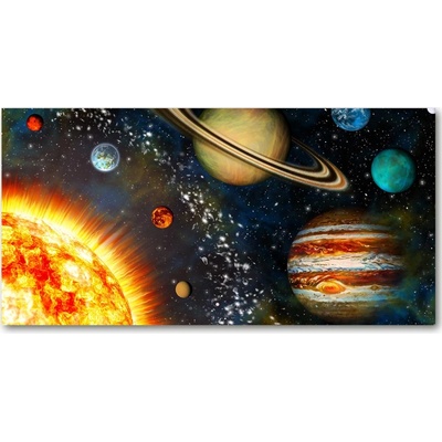 Fotoobraz na skle Slnečná sústava 100x50 cm