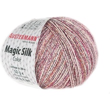 Austermann MAGIC SILK COLOR - 100% hedvábí - Ručně pletací příze Barva: 103 BEERE