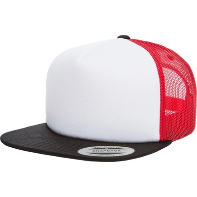 Flexfit 6005FW pěnová 5 panelová COT5505FW70799 black/white Černá/bílá/červená