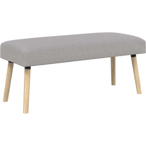 vidaXL Пейка Едноцветен Светлосиво 110 x 40 x 46 cm Букле (42038411)