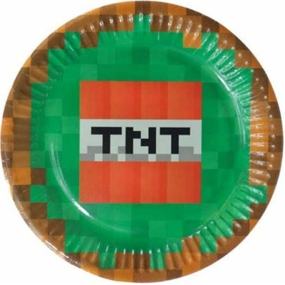 Papierové taniere Minecraft 18 cm GoDan