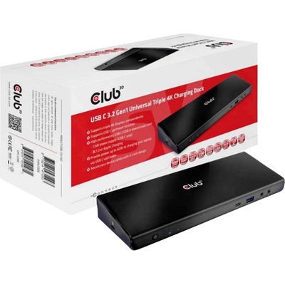 Club3D USB C 3.2 Gen1 Universal Triple 4K Charging Dock CSV-1562