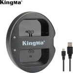 KingMa Зарядно за батерия LP-E6 USB Dual за Canon EOS 90D, 80D, 70D, 60D, 60DA, 7D Mark II, 7D, 6D Mark II, 6D, 5D Mark IV, 5D Mark III, 5D Mark II, 5DS, 5DS R, R5, R6 Зарядно за батерии