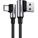 Ugreen US176, USB-USB-C, naklonený 3A, 1m, černý