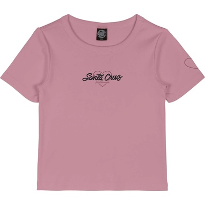 Santa Cruz Дамска тениска Santa Cruz Women's Love Script Front T-Shirt - Universal Pink - размер 12 (UK) (916-5115-0214)