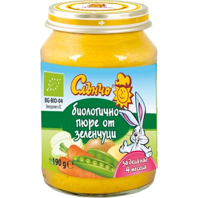 Слънчо био пюре от зеленчуци - 190 г