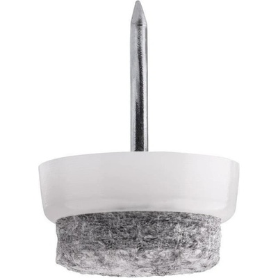 Walteco Filcový kluzák s hřebem, průměr 20mm, bílý, 8 ks , 84971