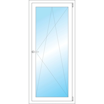 OKNA HNED Plastové okno 65x146 cm (650x1460 mm) bílé otevíravé a sklopné pravé