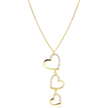SAVICKI Колие със сърце на Savicki: злато, диаманти