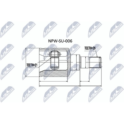 Sada kloubů, hnací hřídel NTY NPW-SU-006 (NPWSU006) – Zboží Mobilmania