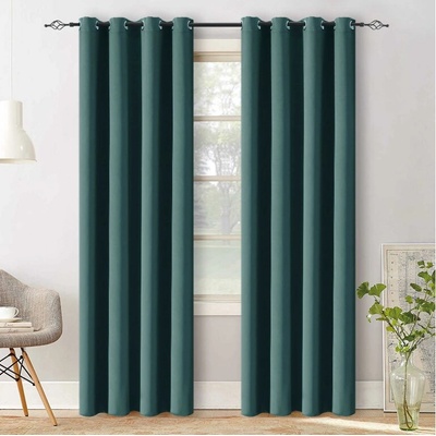 Textilomanie Zatemňovací záves VELVET 140x250 cm, tyrkysový Zavesenie: Kovové krúžky
