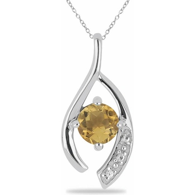 Nefertitis Přívěsek stříbrný s broušeným citrínem a zirkony 021831 CT NF45173