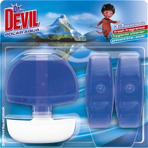 Dr. Devil Polar Aqua течен кошничка+3 пълнители 3в1 тоалетен блок (8595025819635)