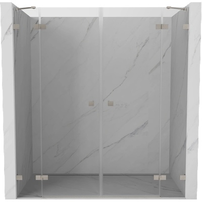 Mexen Lunar Два отваряеми душ врати 170 см, прозрачни, четкан никел - 834D-170-000-97-00 (834D-170-000-97-00)