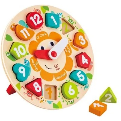 Hape - Дървен пъзел и Часовник