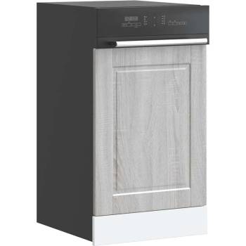 vidaXL Панел за съдомиялна машина, Porto, сив сонома, инженерно дърво (854133)