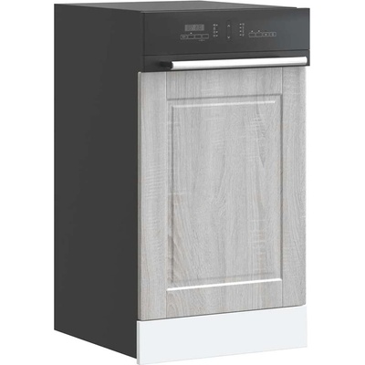 vidaXL Панел за съдомиялна машина, Porto, сив сонома, инженерно дърво (854133)