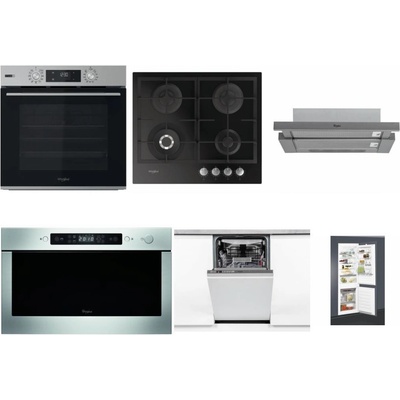 Set Whirlpool OMSK58HU1SX + GOFL 629/NB + AKR 749/1 IX + AMW 439 IX + WSIO 3O34 PFE X + ART 65031