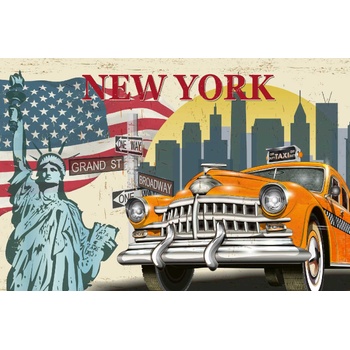 DIMEX ART s. r. o Флизелинов фототапет такси ню йорк 375 x 250 см