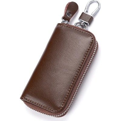 Klíčenka decoDoma Kožené pouzdro na klíče hnědá – Zboží Dáma