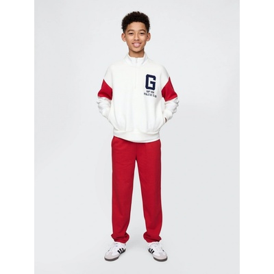 GAP Kids Sweatpants with Logo Boys biela