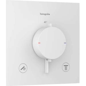 Hansgrohe Ecostat Comfort E - Термостатичен смесител за вграждане, за 2 уреда, матово бял 33711700 (33711700)