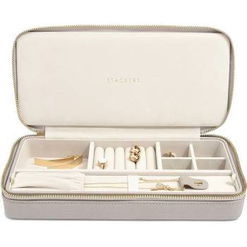 Stackers Пътническа кутия за бижута с място за колиета Stackers таупе (74305)
