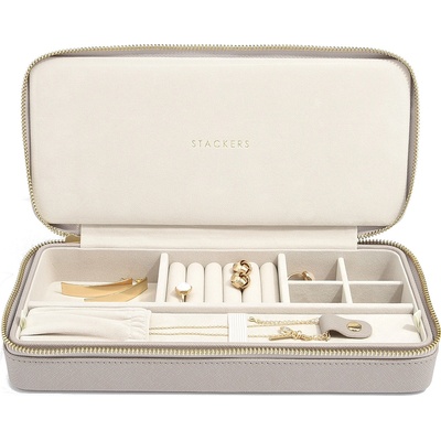 Stackers Пътническа кутия за бижута с място за колиета Stackers таупе (74305)