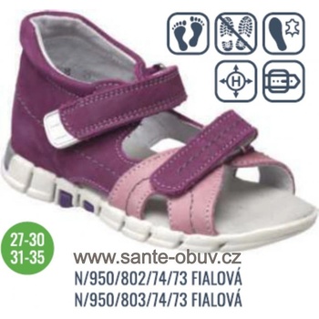 Dětská otevřená vycházková obuv N 950 802 74 73 fialová