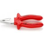 KNIPEX Комбинирани клещи, хромирани, VDE 1000V гумирана червена ръкохватка 160мм, Knipex (K0307160)