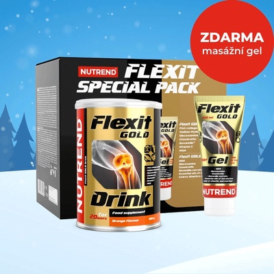 Nutrend Flexit Pack Flexit Gold Drink 400 g pomeranč + Flexit Gold Gel 100 ml