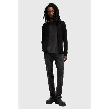 AllSaints Вълнена жилетка AllSaints MODE MERINO OPEN CAR в черно M083KB (M083KB)