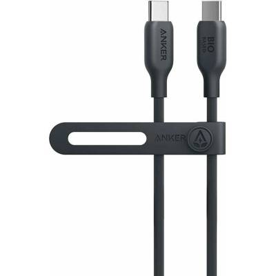 Кабел за захранване и данни Anker, USB Type-C (T) към USB Type-C (T), 1, 8 м скорост на трансфер 480 Mbps, 100 W, Рециклирано TPU покритие (A80E2G11)