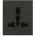 Vimar 30257. G 2P+E 13A Мултистандартен контакт, 2М, Black, (VM30257.G)
