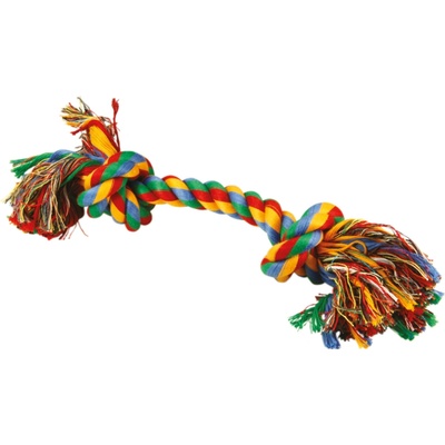 Dog Fantasy Hračka uzol bavlnený farebný 2 knôty 30 cm