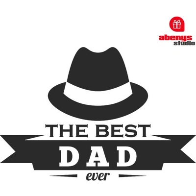 abenys samolepka na auto - BEST DAD ever Vyberte si farbu nápisu: čierna