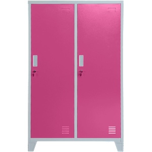Carmen Метален шкаф Carmen CR-1604-2 JZ - Сив / розов