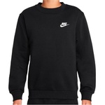 Nike Детски пуловер Nike Kid's NSW Club Fleece Crew L/S Longsleeve - Black / White - размер M (704-6161-0113)