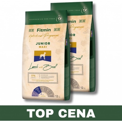 Fitmin Dog Maxi Junior Lamb & Beef 2 x 12 kg