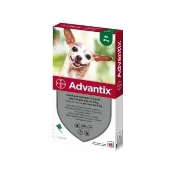 Advantix spot-on do 4 kg 4 x 0,4 ml