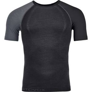 Ortovox Мъжко мериносово термобельо Ortovox 120 Comp Light Short Sleeve Merino base layer - Black Raven II (015-0903-0313)