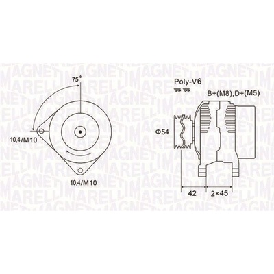 Alternátor MAGNETI MARELLI 063731564010