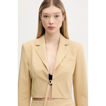 HUGO Сако hugo в бежово с едно копче с изчистен дизайн 50537589 (50537589)