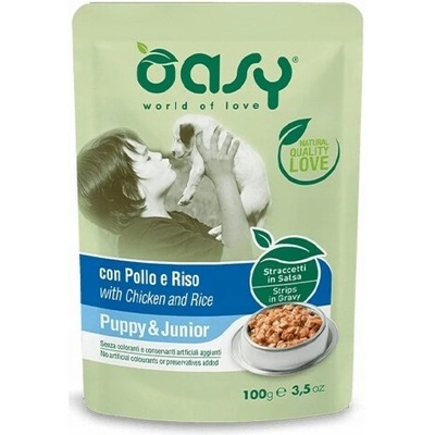 Oasy Strips in Gravy Puppy & Junior with Chicken and rice 100 g