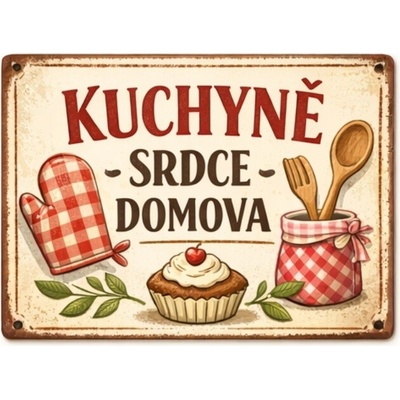Ceduľa Kuchyně - Srdce domova
