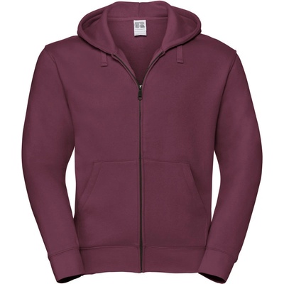 Russell mikina s kapucí 266M Authentic na zip pánská COT10266M37000 burgundy