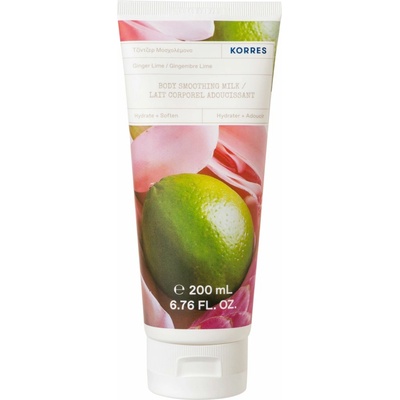 Korres Ginger Lime Smoothing Body Milk hydratační a zjemňující tělové mléko 200 ml